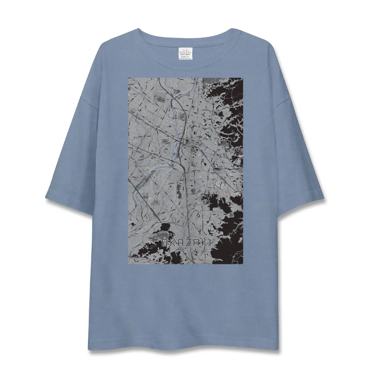 【岡崎（愛知県）】地図柄ビッグシルエットTシャツ