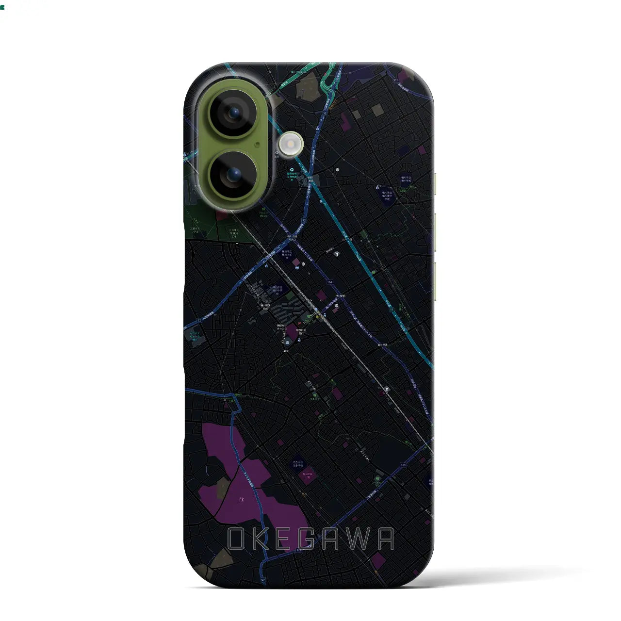 【桶川（埼玉県）】地図柄iPhoneケース（バックカバータイプ）