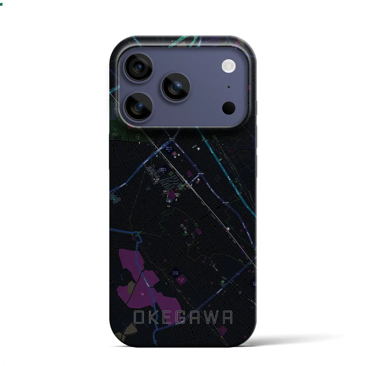 【桶川（埼玉県）】地図柄iPhoneケース（バックカバータイプ）