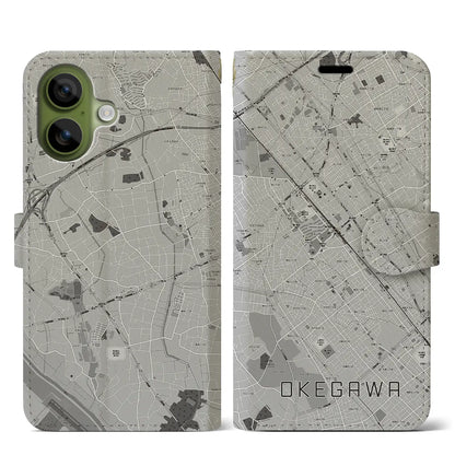 【桶川（埼玉県）】地図柄iPhoneケース（手帳タイプ）