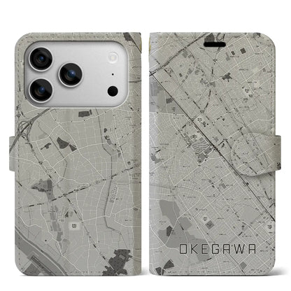 【桶川（埼玉県）】地図柄iPhoneケース（手帳タイプ）