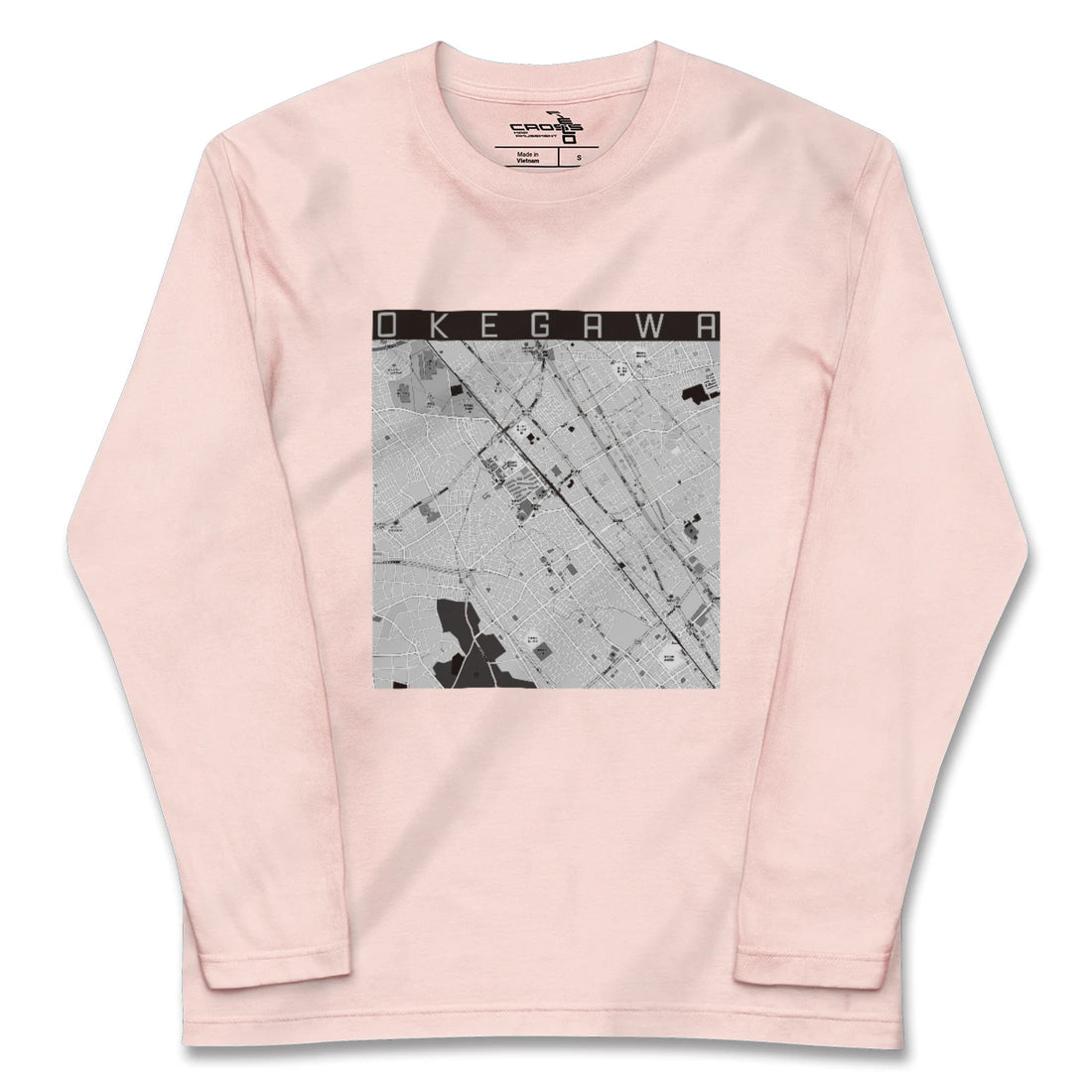 【桶川（埼玉県）】地図柄ロングスリーブTシャツ