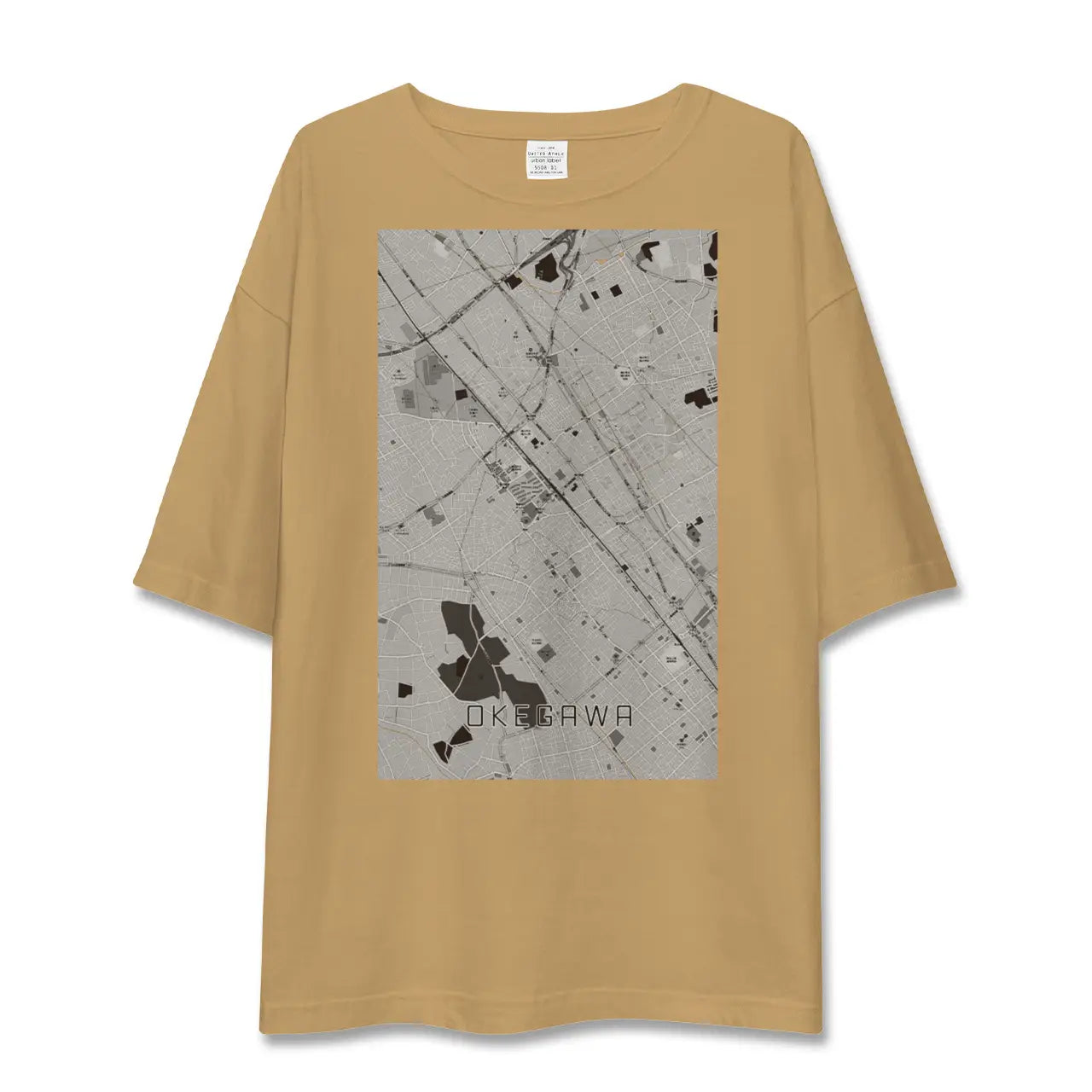 【桶川（埼玉県）】地図柄ビッグシルエットTシャツ