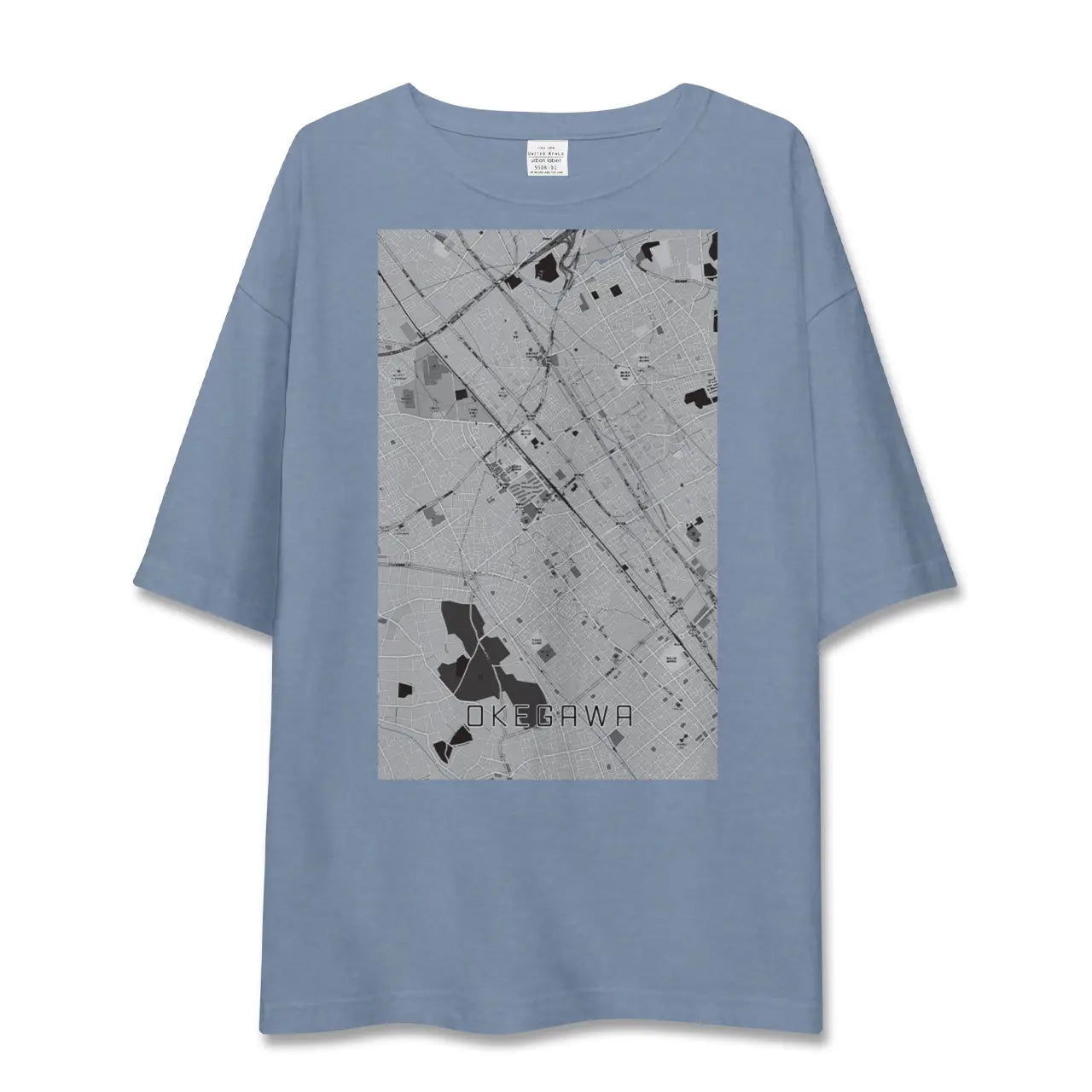 【桶川（埼玉県）】地図柄ビッグシルエットTシャツ