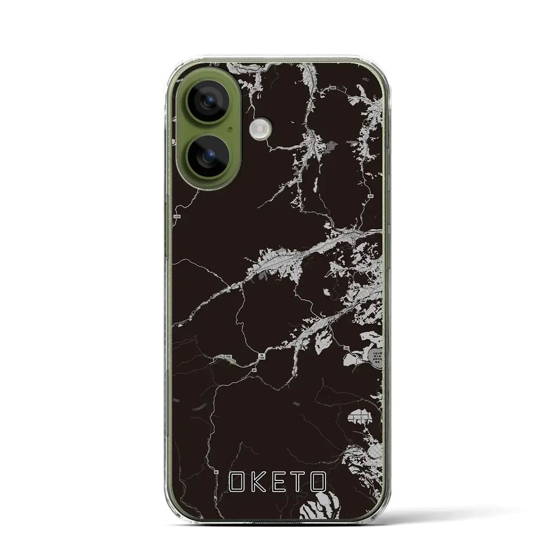 【置戸（北海道）】地図柄iPhoneケース（クリアタイプ）モノトーン・iPhone 17 Pro Max 用
