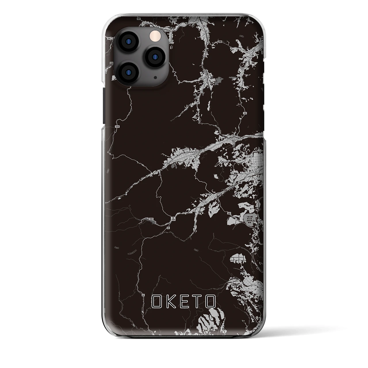 【置戸（北海道）】地図柄iPhoneケース（クリアタイプ）