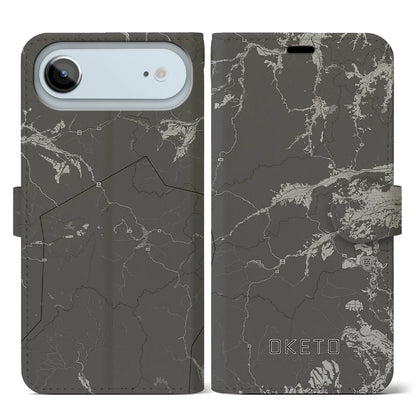 【置戸（北海道）】地図柄iPhoneケース（手帳タイプ）