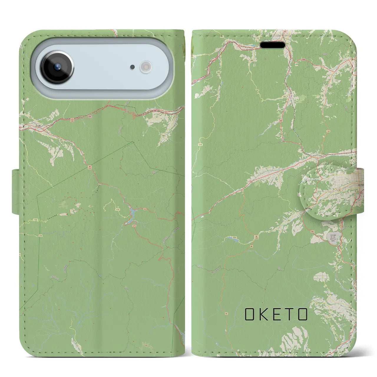 【置戸（北海道）】地図柄iPhoneケース（手帳タイプ）