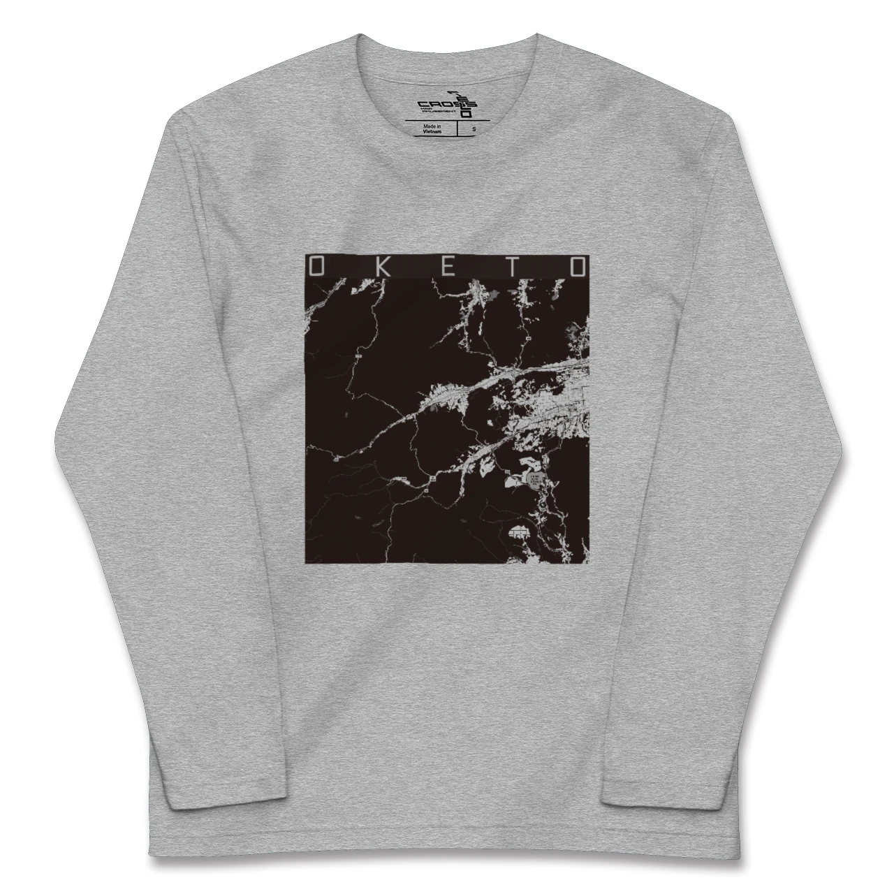【置戸（北海道）】地図柄ロングスリーブTシャツ