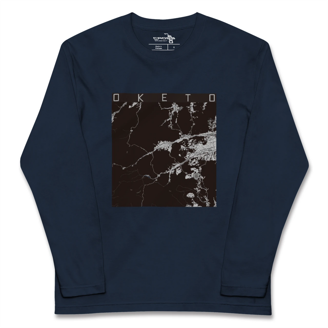 【置戸（北海道）】地図柄ロングスリーブTシャツ