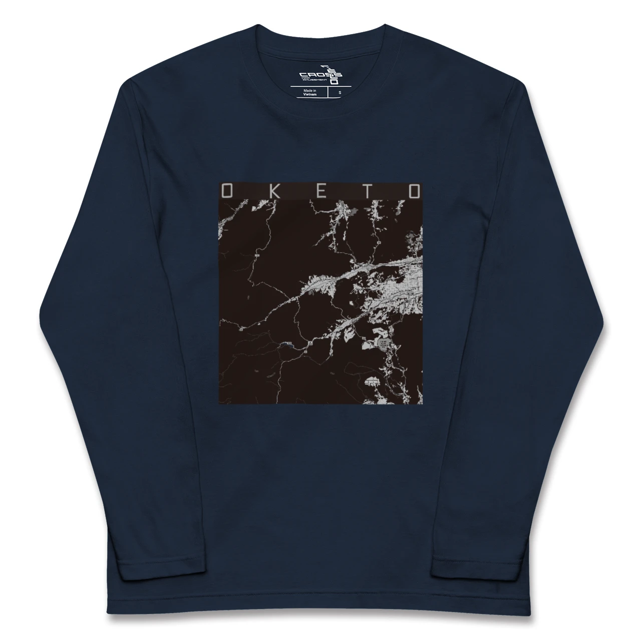 【置戸（北海道）】地図柄ロングスリーブTシャツ