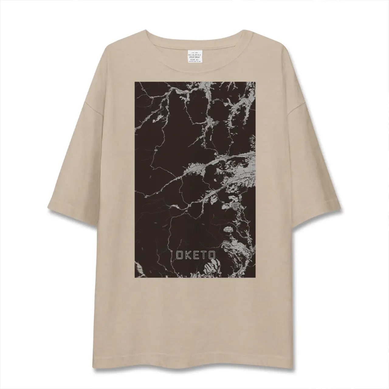 【置戸（北海道）】地図柄ビッグシルエットTシャツ