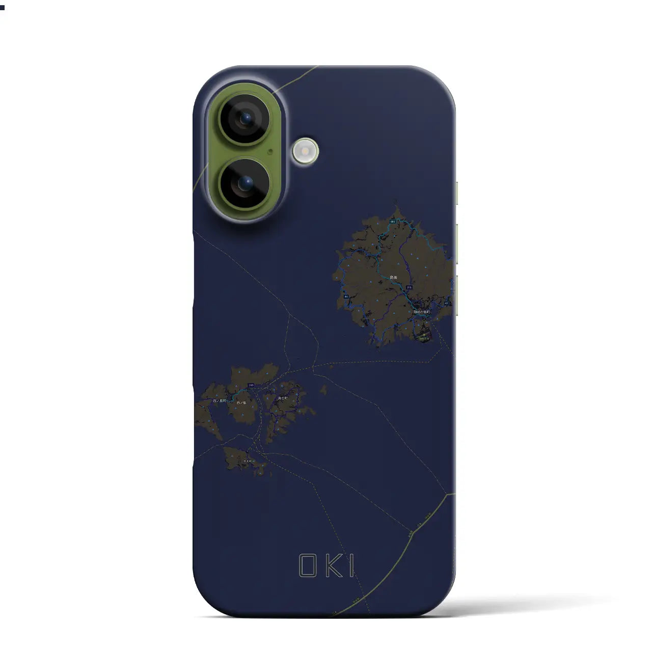 【隠岐（島根県）】地図柄iPhoneケース（バックカバータイプ）