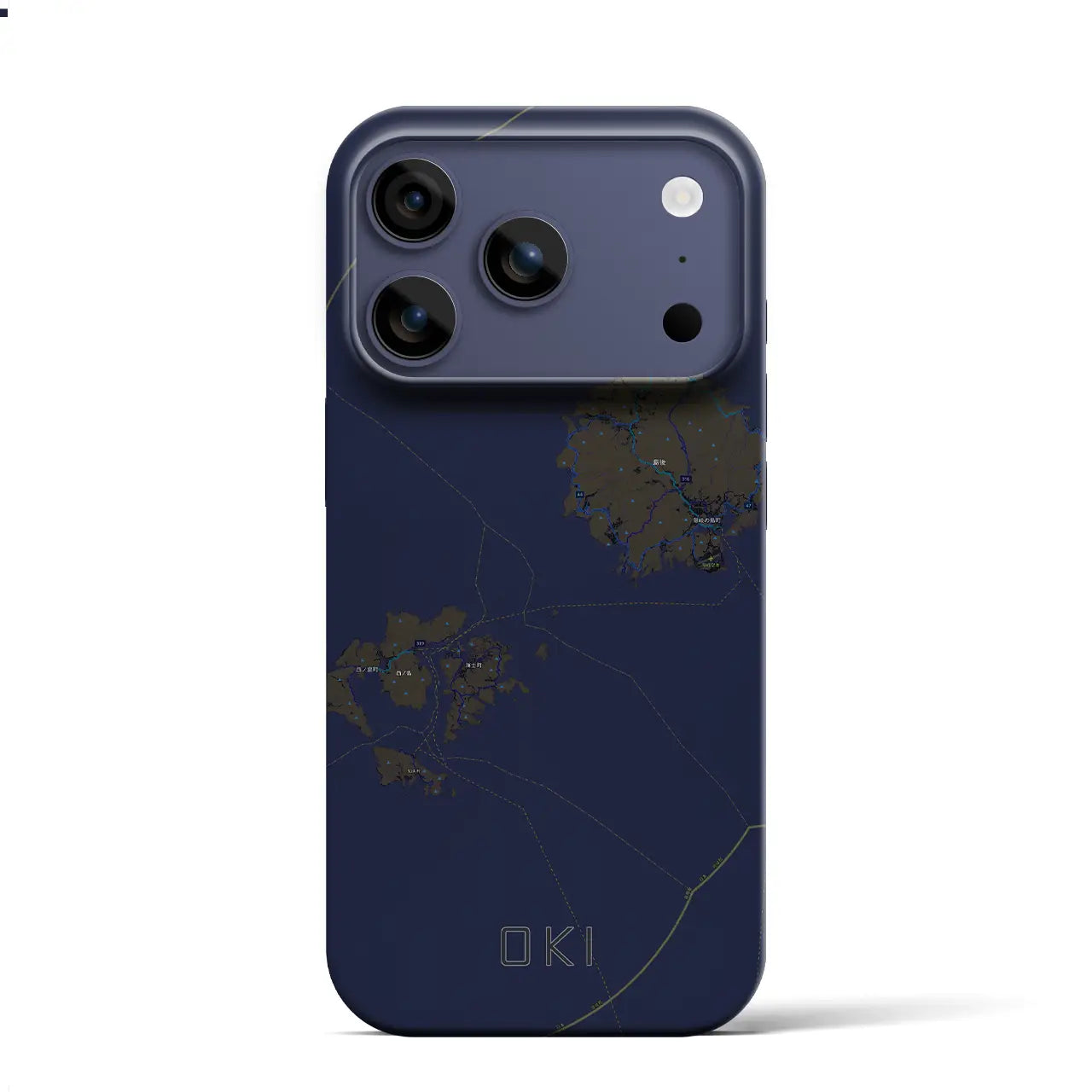 【隠岐（島根県）】地図柄iPhoneケース（バックカバータイプ）