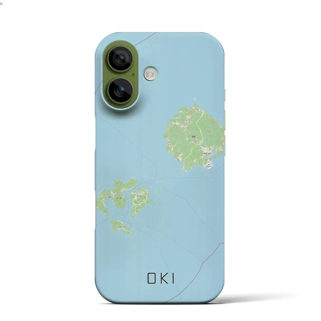 【隠岐（島根県）】地図柄iPhoneケース（バックカバータイプ）