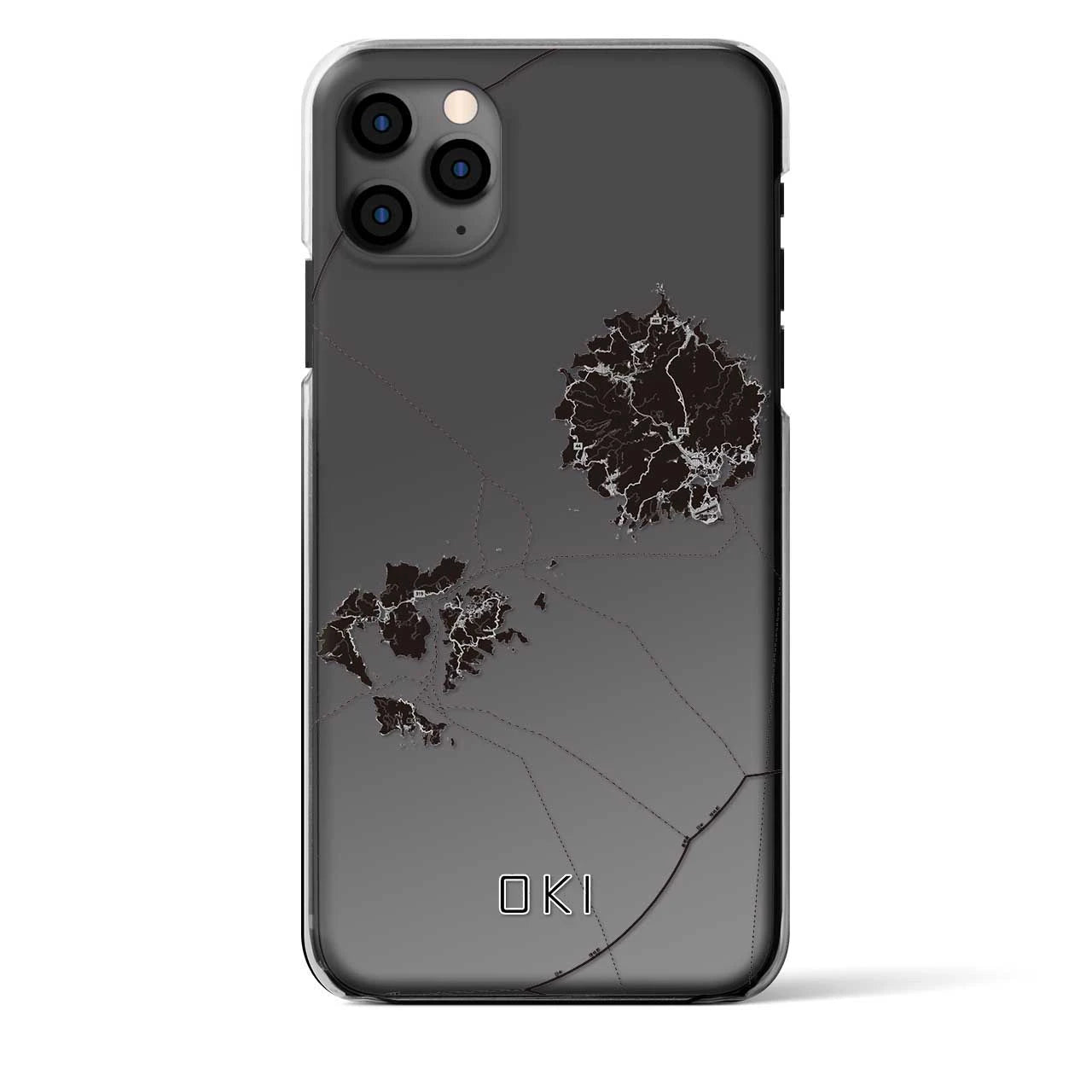 【隠岐（島根県）】地図柄iPhoneケース（クリアタイプ）