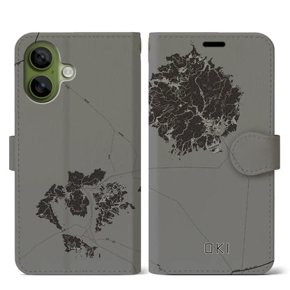 【隠岐（島根県）】地図柄iPhoneケース（手帳タイプ）