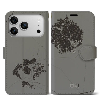 【隠岐（島根県）】地図柄iPhoneケース（手帳タイプ）