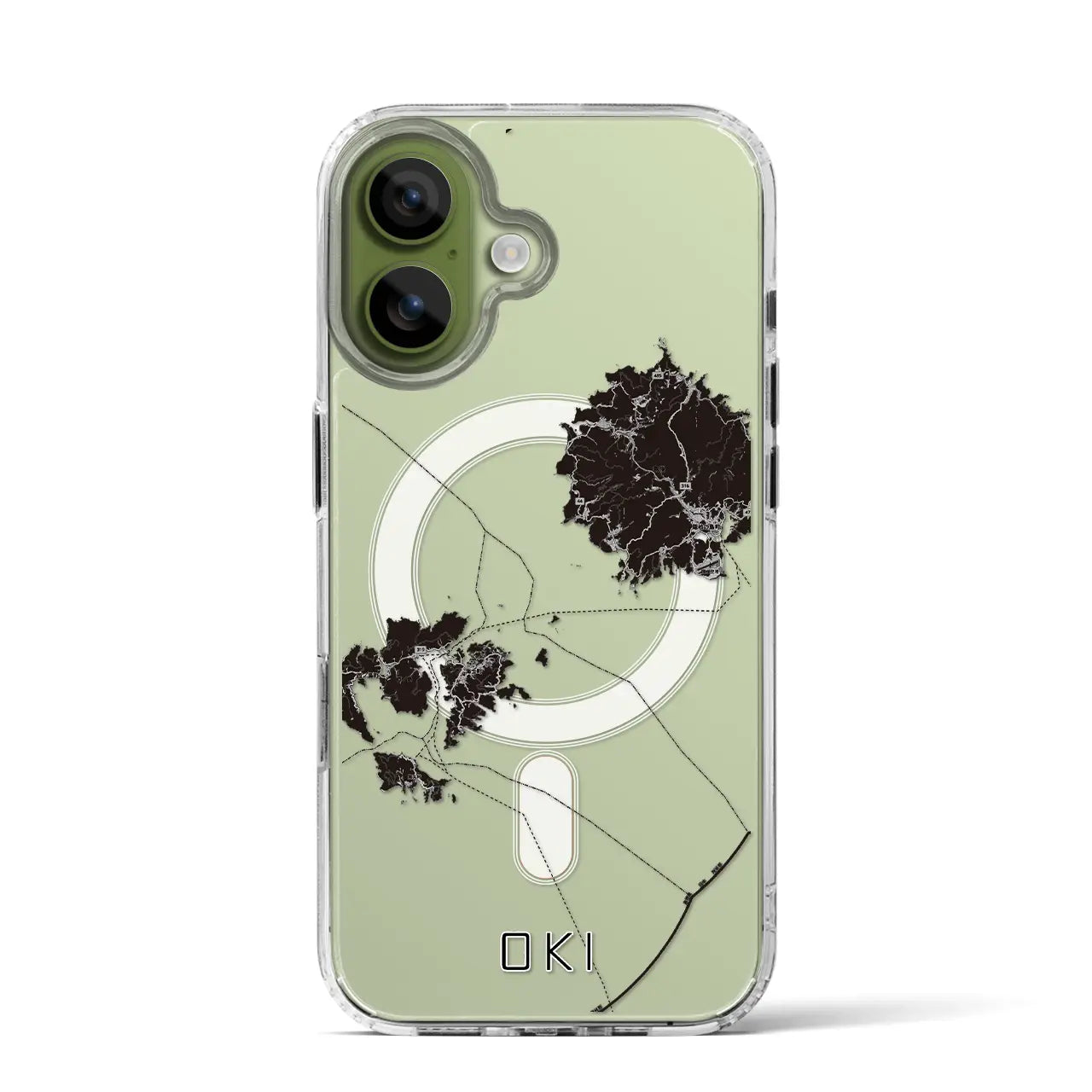 【隠岐（島根県）】地図柄iPhoneケース（MagSafeタイプ）