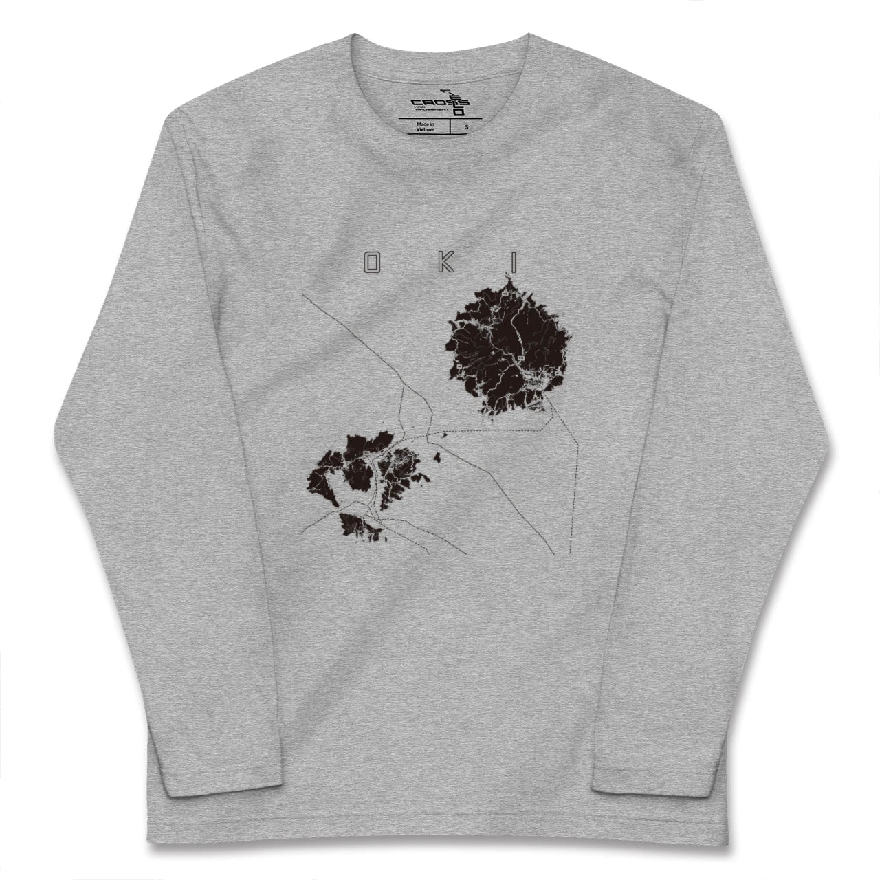 【隠岐（島根県）】地図柄ロングスリーブTシャツ