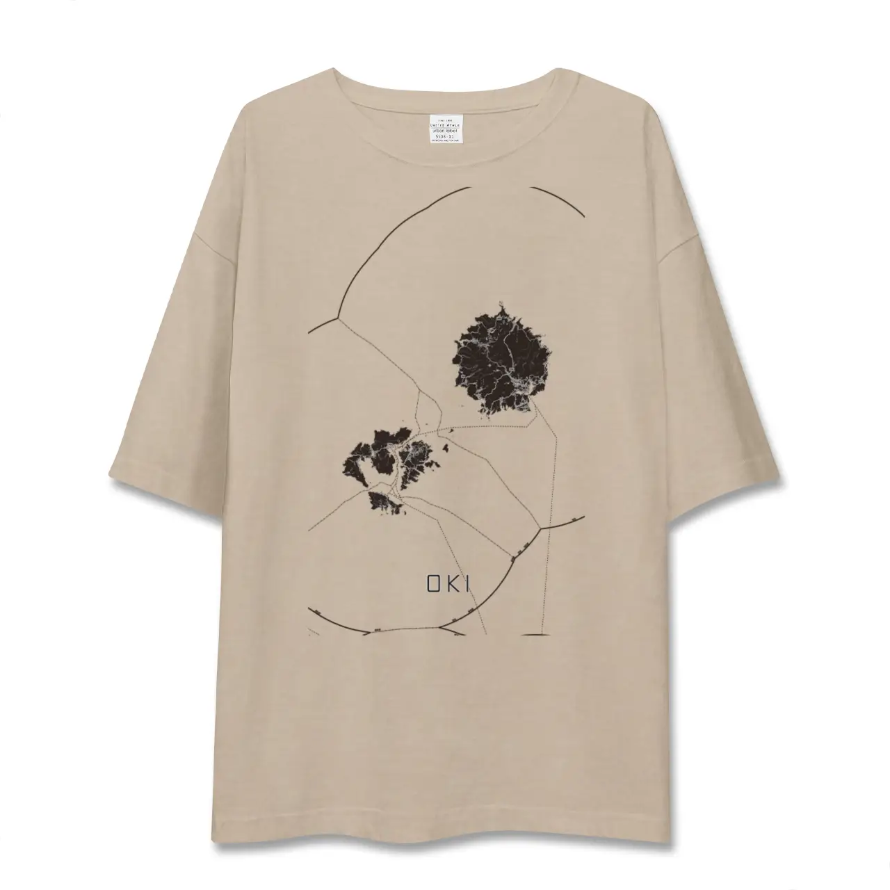 【隠岐（島根県）】地図柄ビッグシルエットTシャツ