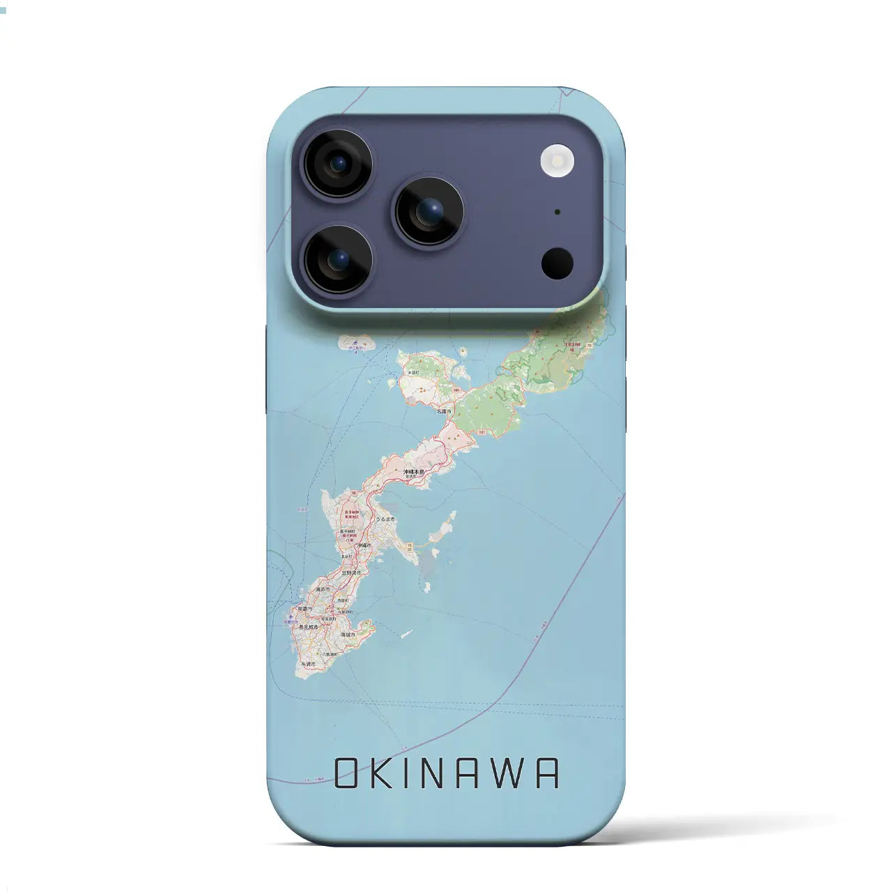 【沖縄2（沖縄県）】地図柄iPhoneケース（バックカバータイプ）