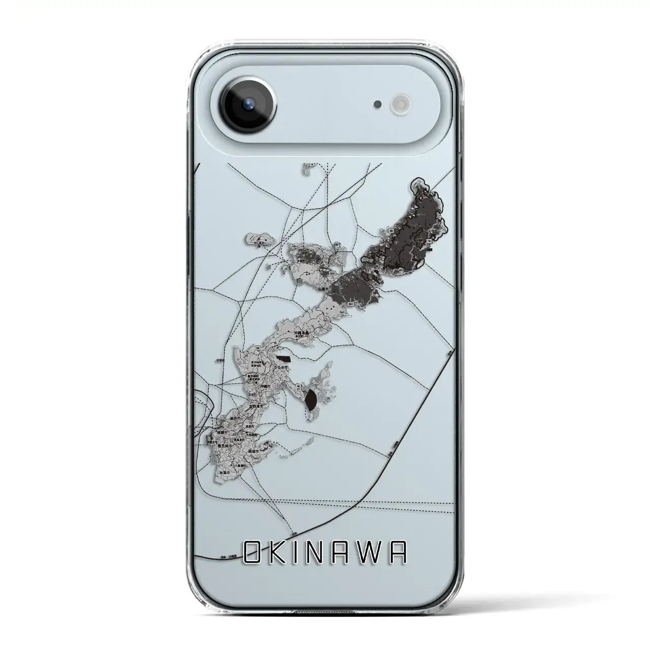 【沖縄2（沖縄県）】地図柄iPhoneケース（クリアタイプ）