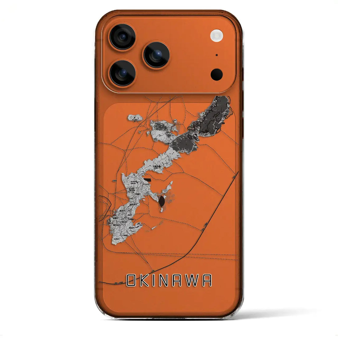 【沖縄2（沖縄県）】地図柄iPhoneケース（クリアタイプ）