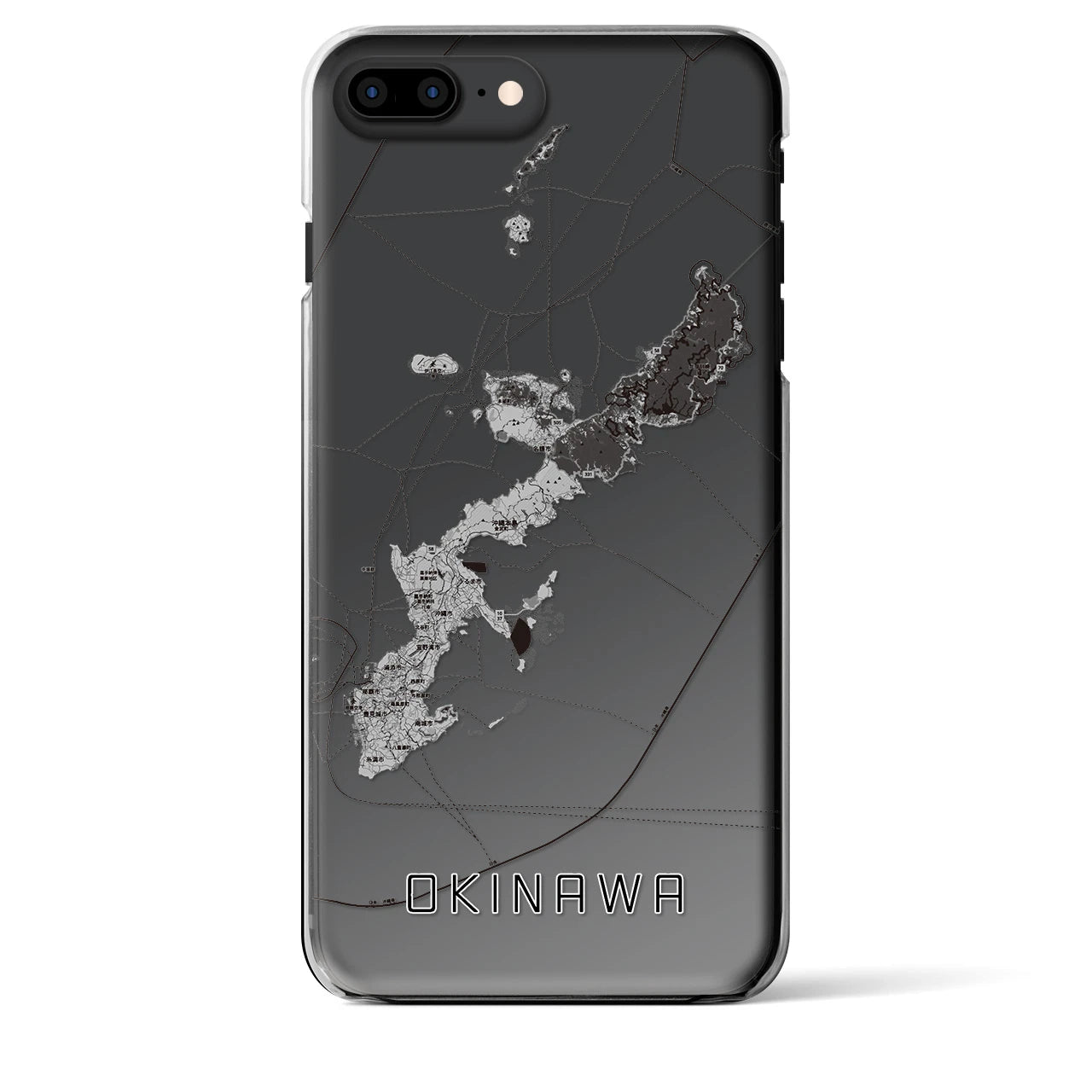 【沖縄2（沖縄県）】地図柄iPhoneケース（クリアタイプ）