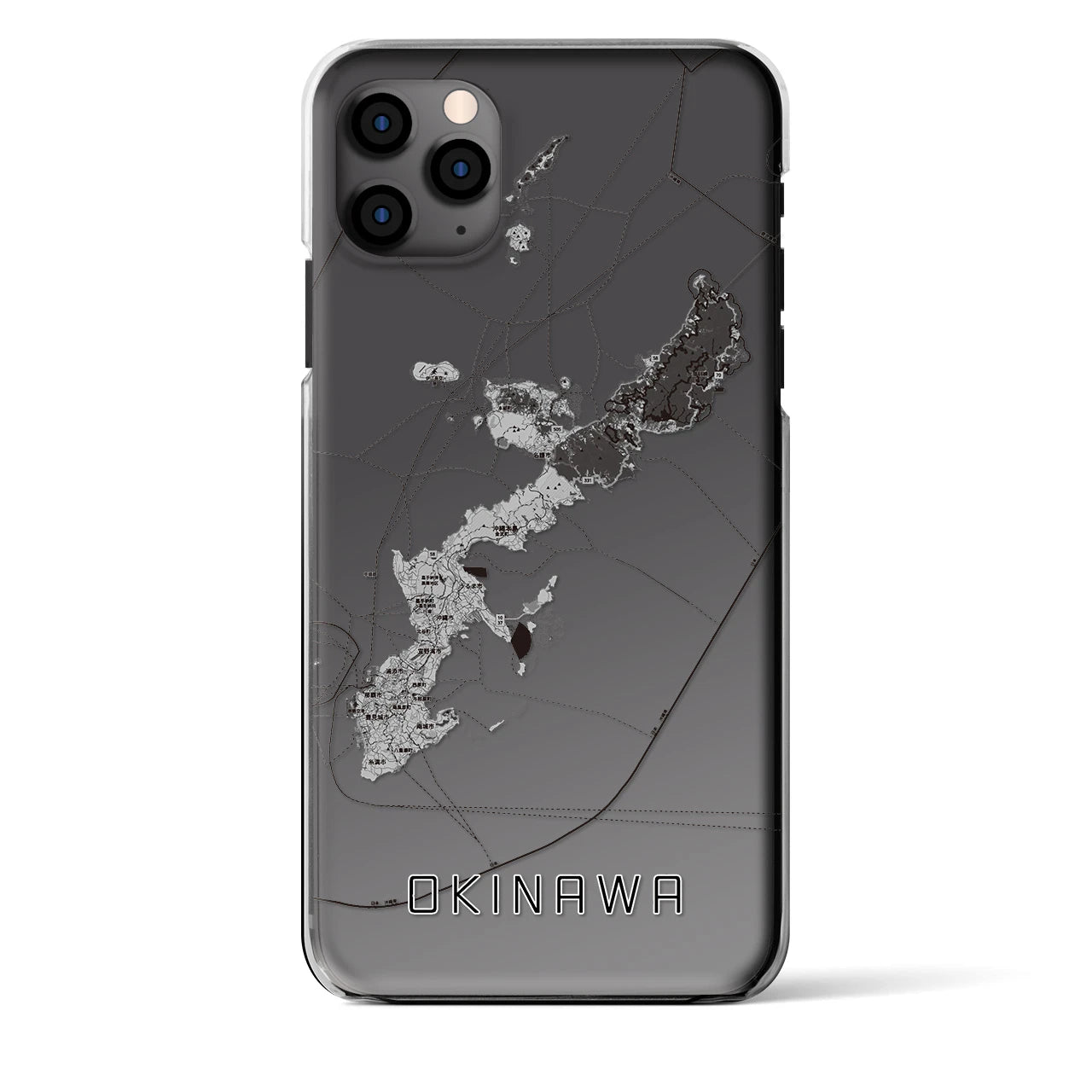 【沖縄2（沖縄県）】地図柄iPhoneケース（クリアタイプ）