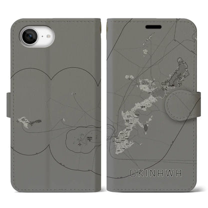 【沖縄2（沖縄県）】地図柄iPhoneケース（手帳タイプ）