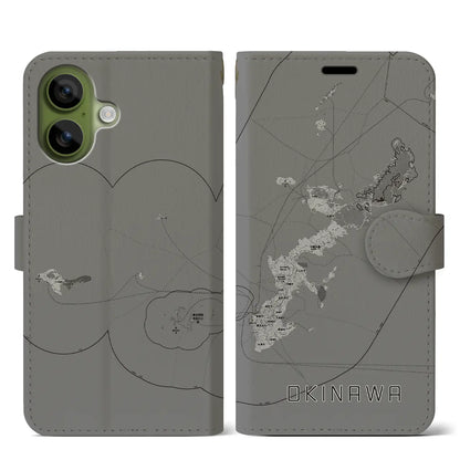 【沖縄2（沖縄県）】地図柄iPhoneケース（手帳タイプ）