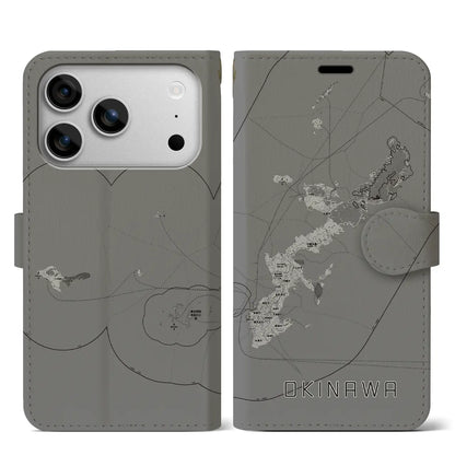 【沖縄2（沖縄県）】地図柄iPhoneケース（手帳タイプ）