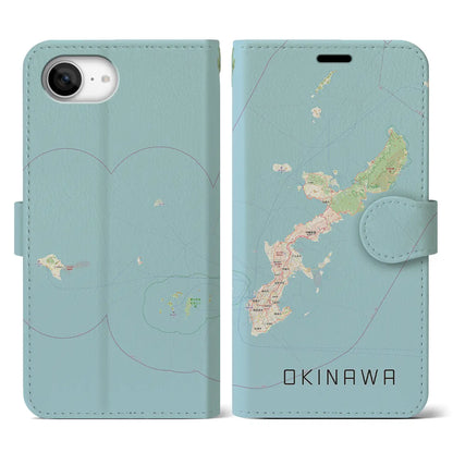 【沖縄2（沖縄県）】地図柄iPhoneケース（手帳タイプ）
