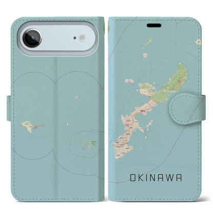 【沖縄2（沖縄県）】地図柄iPhoneケース（手帳タイプ）
