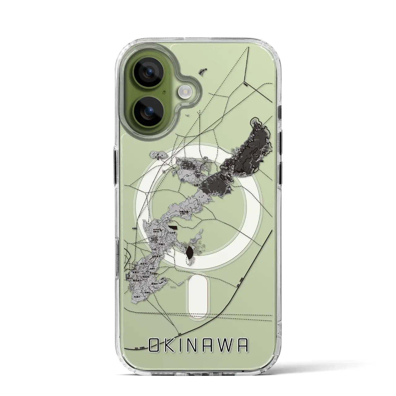 【沖縄2（沖縄県）】地図柄iPhoneケース（MagSafeタイプ）