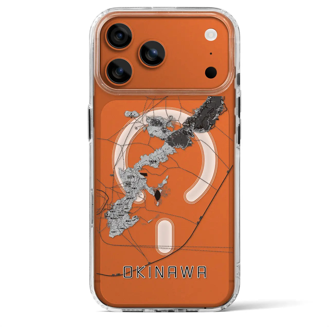 【沖縄2（沖縄県）】地図柄iPhoneケース（MagSafeタイプ）