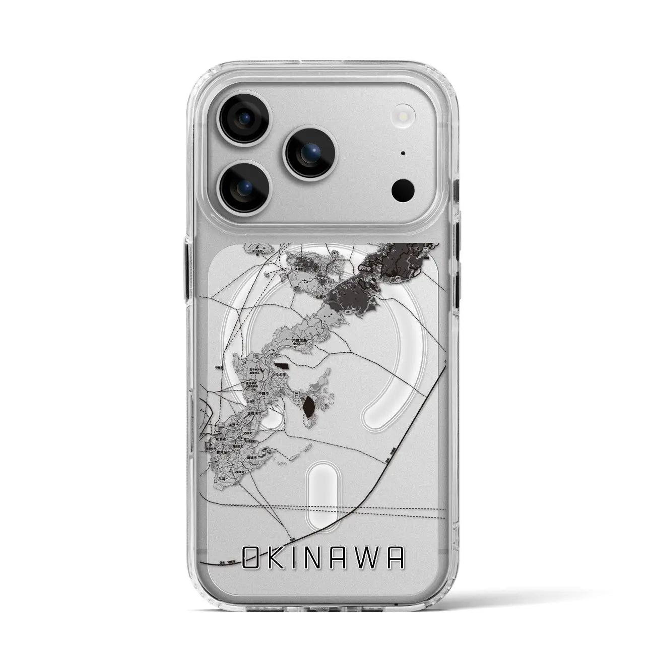 【沖縄2（沖縄県）】地図柄iPhoneケース（MagSafeタイプ）