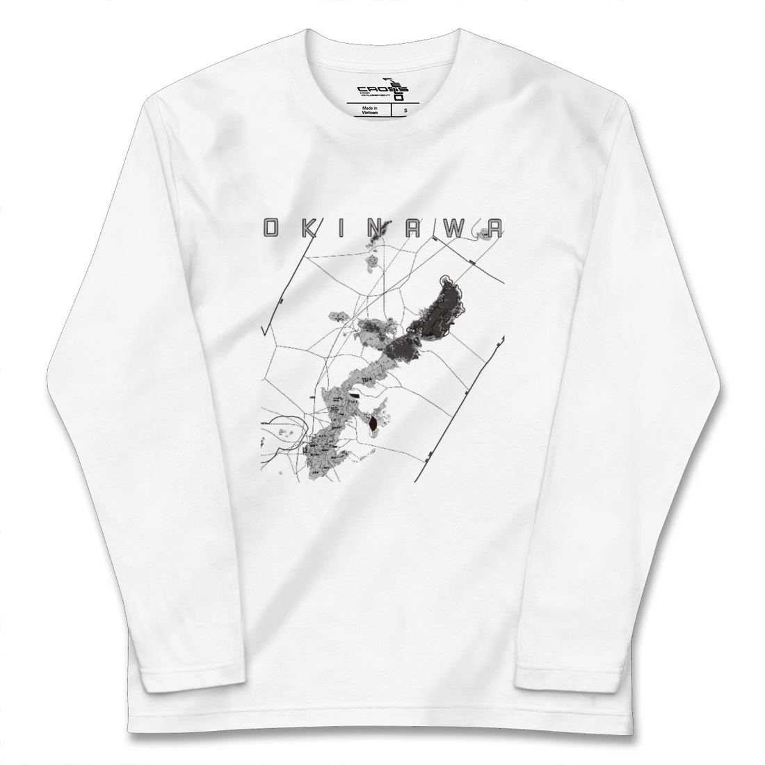 【沖縄2(沖縄県)】地図柄ロングスリーブTシャツ