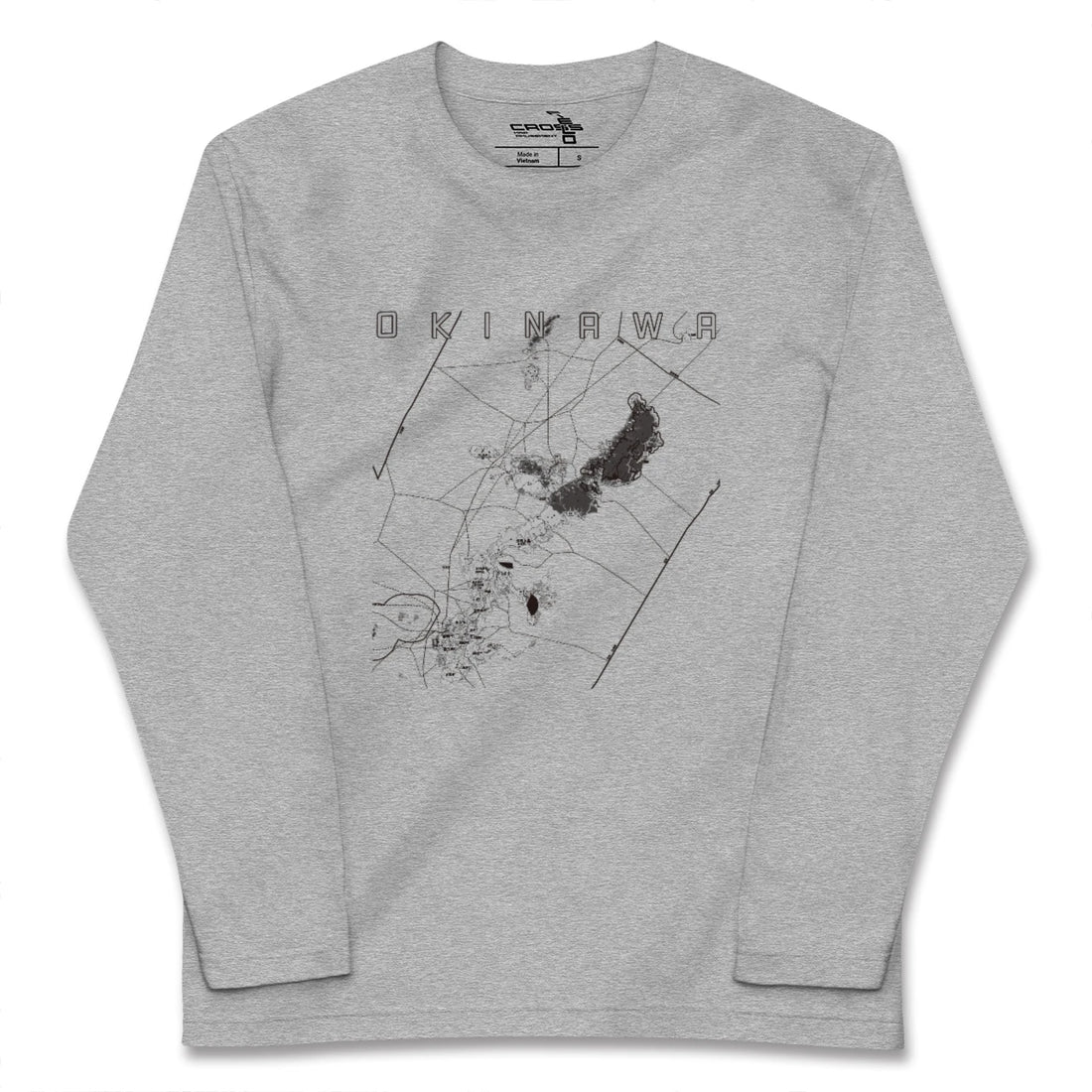 【沖縄2（沖縄県）】地図柄ロングスリーブTシャツ