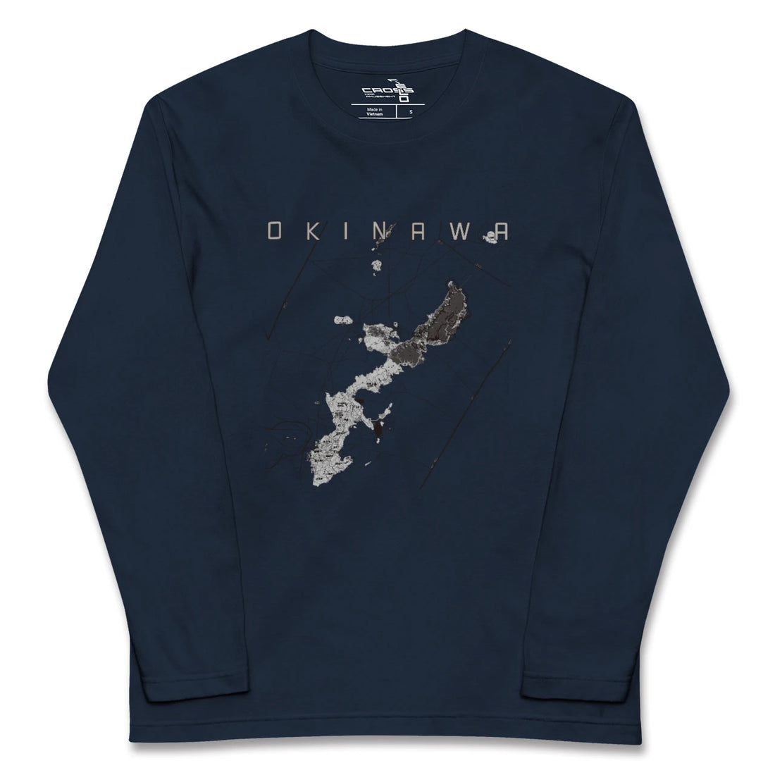 【沖縄2（沖縄県）】地図柄ロングスリーブTシャツ