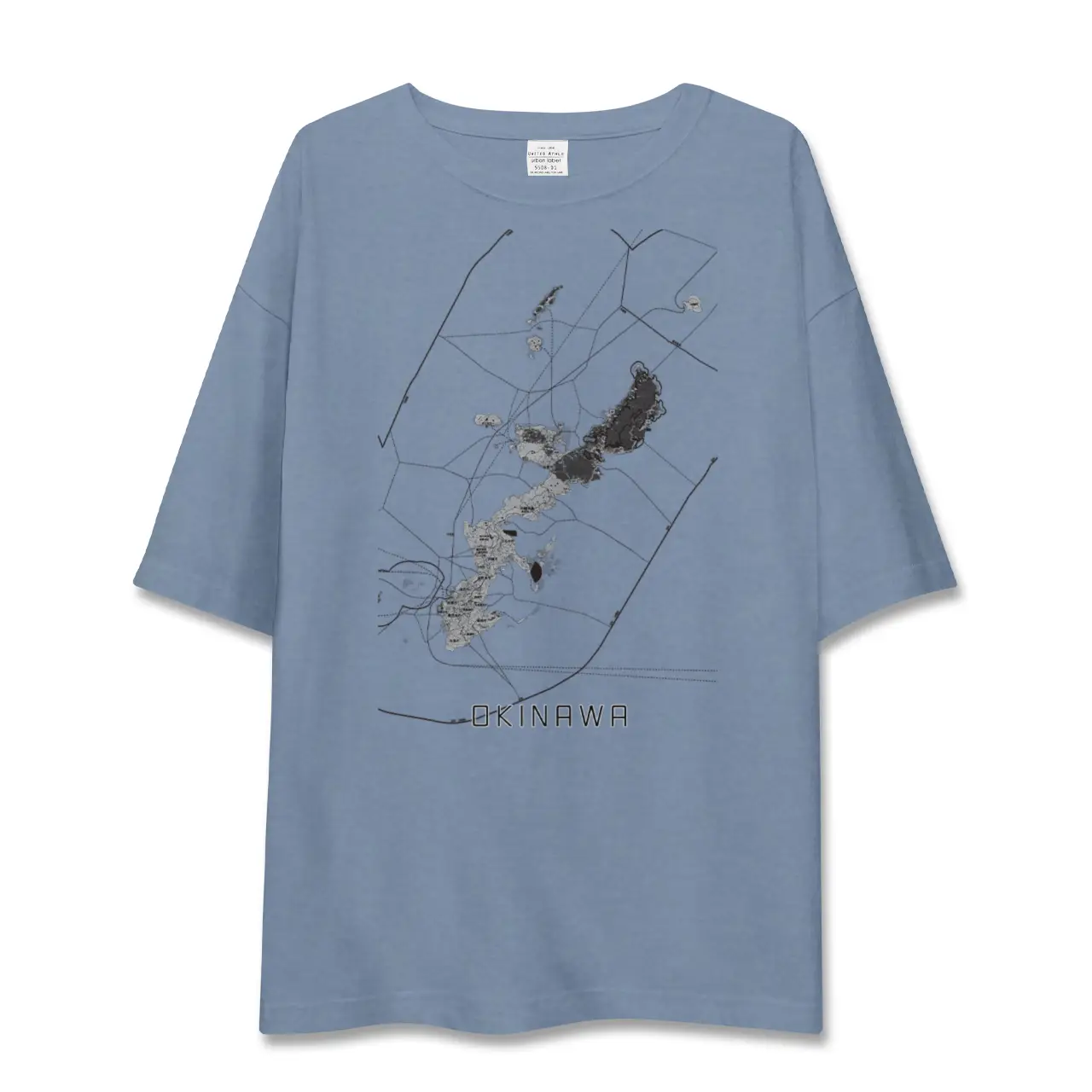 【沖縄2（沖縄県）】地図柄ビッグシルエットTシャツ