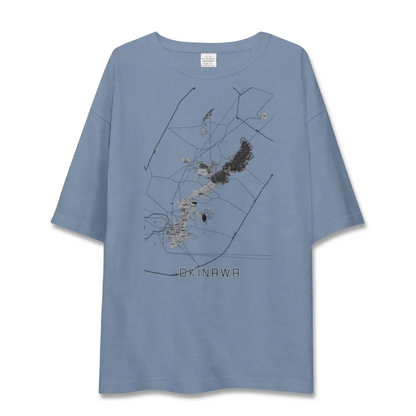【沖縄2（沖縄県）】地図柄ビッグシルエットTシャツ