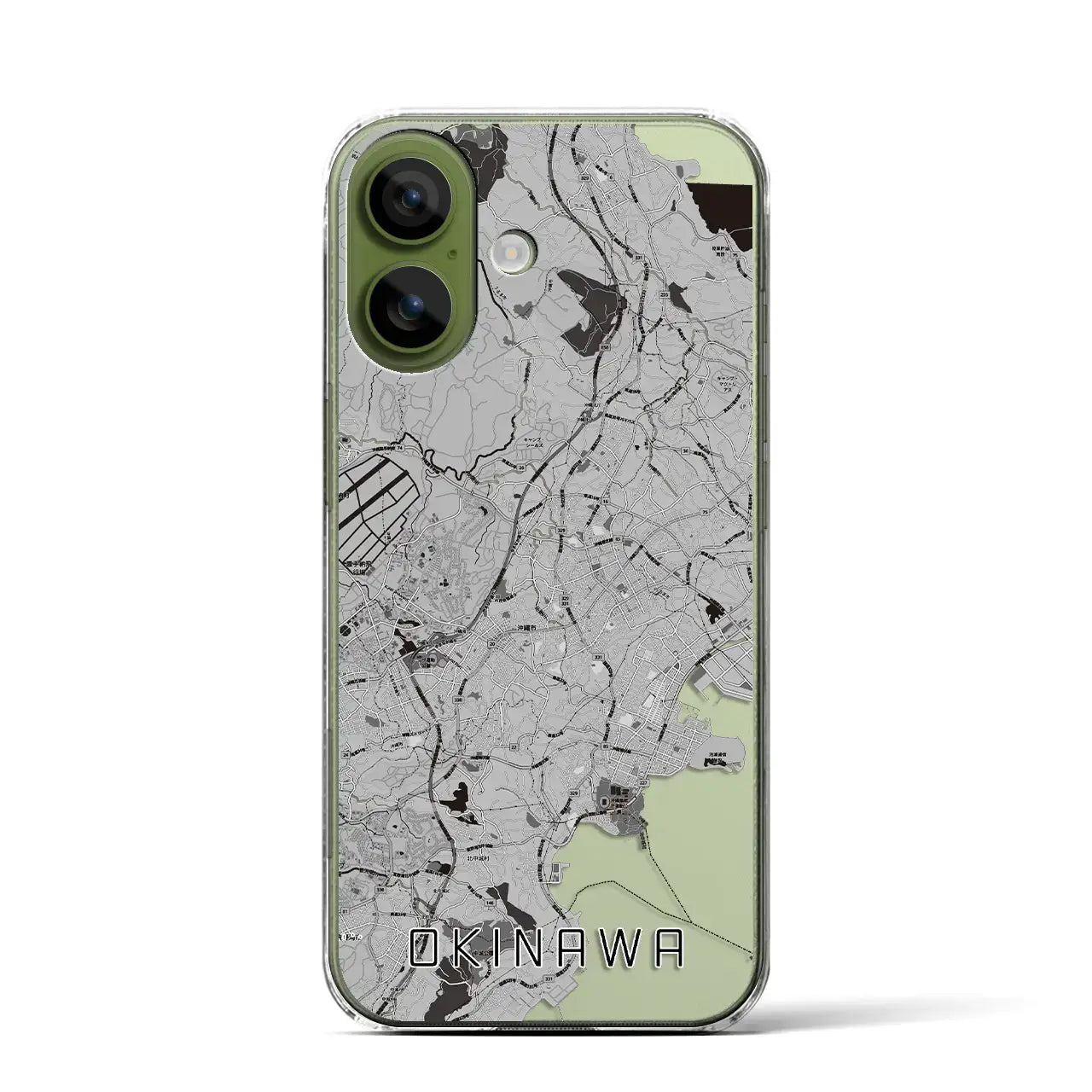 【沖縄（沖縄県）】地図柄iPhoneケース（クリアタイプ）