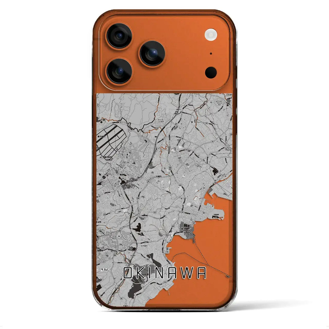 【沖縄（沖縄県）】地図柄iPhoneケース（クリアタイプ）