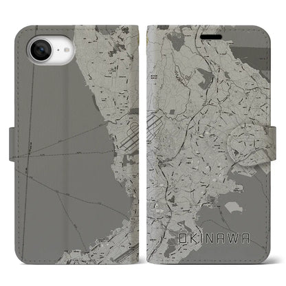【沖縄（沖縄県）】地図柄iPhoneケース（手帳タイプ）