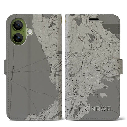 【沖縄（沖縄県）】地図柄iPhoneケース（手帳タイプ）