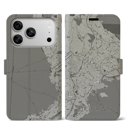 【沖縄（沖縄県）】地図柄iPhoneケース（手帳タイプ）