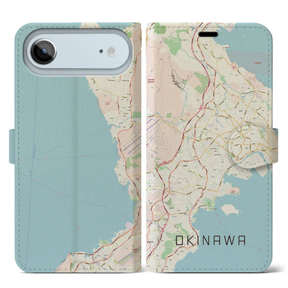 【沖縄（沖縄県）】地図柄iPhoneケース（手帳タイプ）