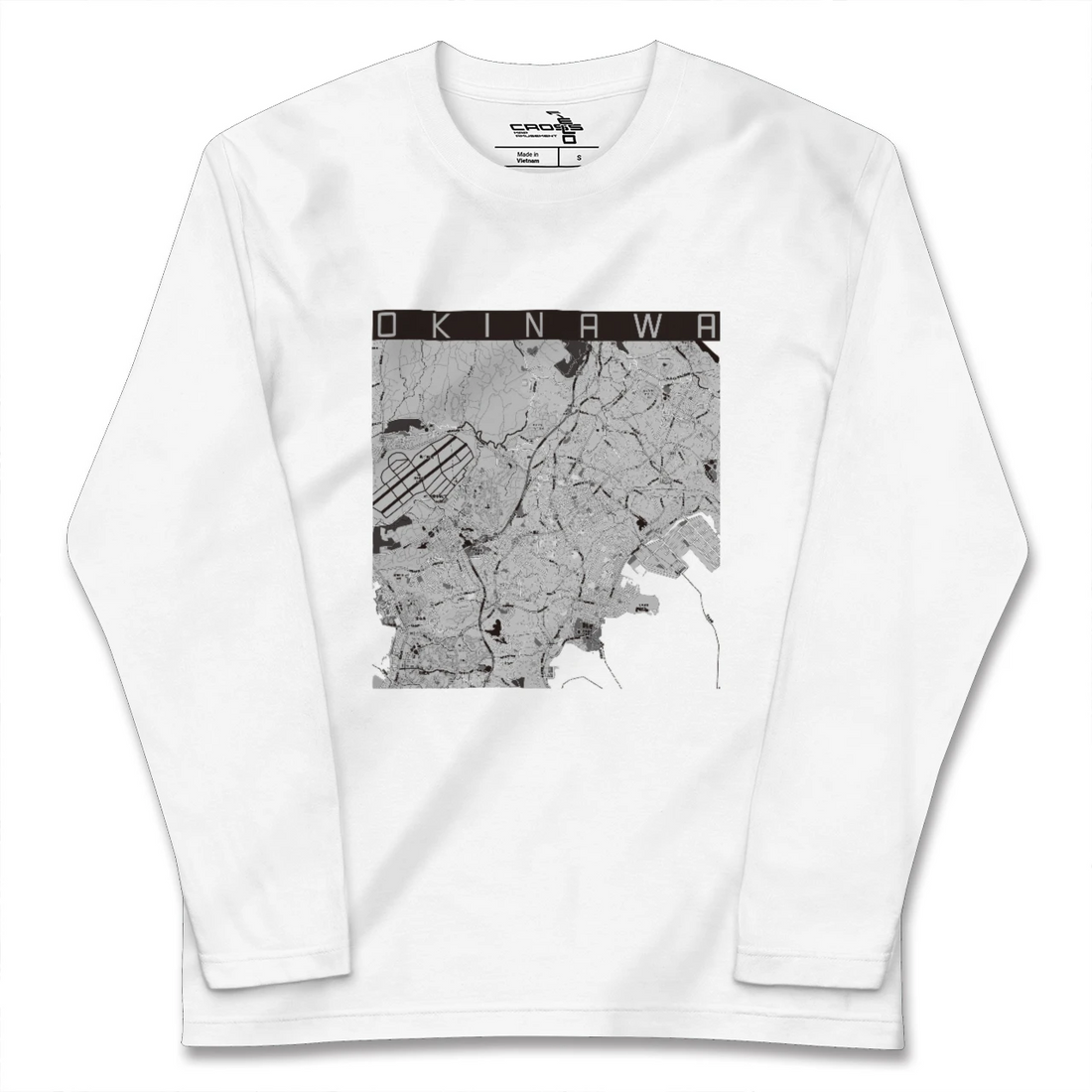 【沖縄（沖縄県）】地図柄ロングスリーブTシャツ